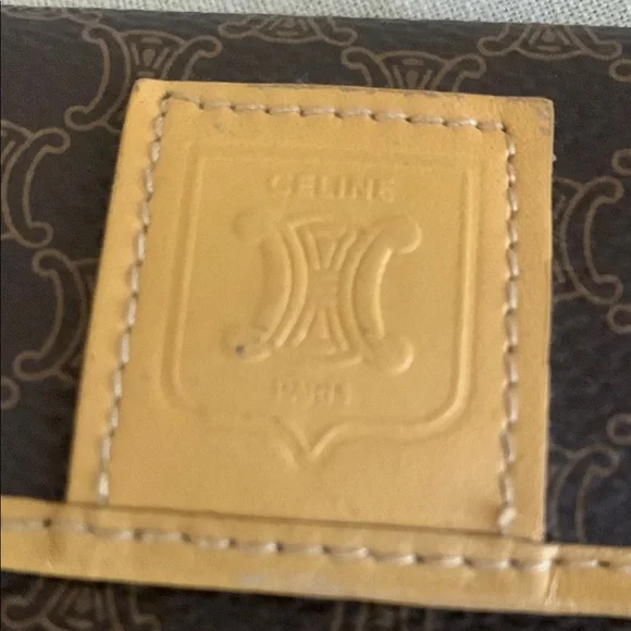 Celine Brown and Tan Monogram key holder